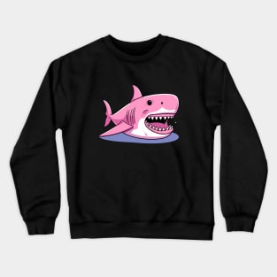 Cute Pink Shark Crewneck Sweatshirt
